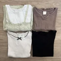 女の子 半袖トップス 4枚セット まとめ売り　保育園着　バースデイ
