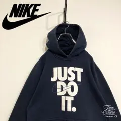 超人気❗️NIKEナイキ　ビッグロゴパーカー　M 90s刺繍古着希少レア長袖プル