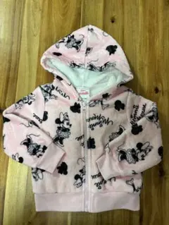 ミニーマウス フリースパーカー ピンク　90cm 95cm