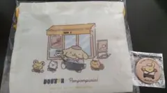 ドトール ポムポムプリン 巾着 　うおべい 缶バッジ セット