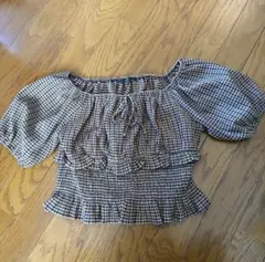 Kastane ギンガムパフトップス