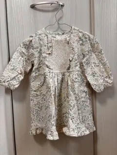 花柄フリル付きワンピース 80cm