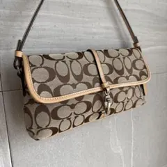 コーチ ワンショルダー シグネチャー アクセサリーポーチ クリップデミ