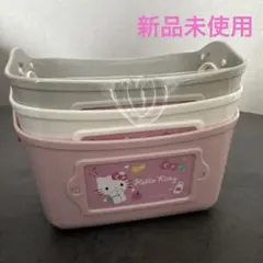 新品♡キティ　ミニやわらかバケツ3点セット　パステルカラー　ピンク　グレー
