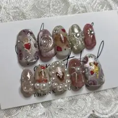 【No.526】現品販売 ネイルチップ 天使 月 薔薇 リボン 星 マグネット