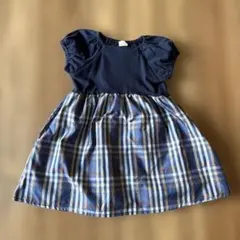 petit main ネイビーチェックワンピース　90cm