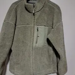 値下げ【室内着用のみの超美品】フリースジャケット Lサイズライトグレー