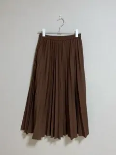 【美品】uniqlo ブラウン プリーツ ロングスカートSサイズ