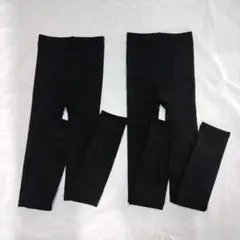 最終価格　未使用　レディース　裏起毛　レギンス　L〜LL　ブラック　２点セット