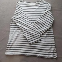 MUJI 無印良品 ボーダー 長袖 Tシャツ Lサイズ