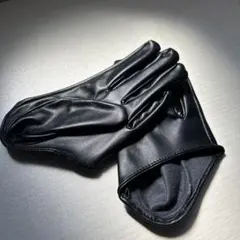 レーザーグローブ　黒手袋 ハーフグローブのサムネイル