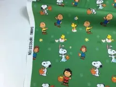スヌーピーの友達　緑生地
