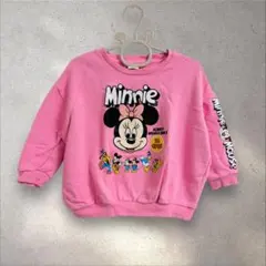 しまむらlittcリトシー ミニーマウスプリントスウェット トレーナー100
