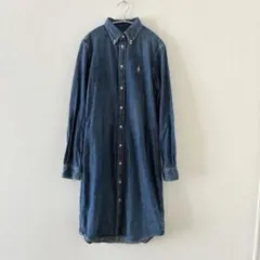 【着用数回】ポロラルフローレン デニムシャツワンピース Mサイズ 着用数回】ポロラルフローレン デニムシャツワンピース Mサイズ - メルカリ