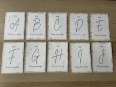 結婚式　テーブルナンバー10枚　スタンド付き