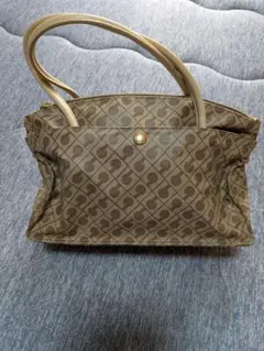 GHERARDINI ハンドバッグ ベージュ ロゴパターン