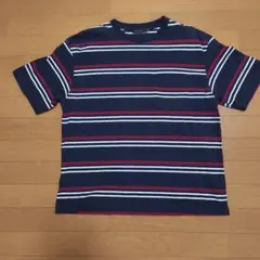 ニコアンド　NIKO AND ... ボーダー 　ポケット　Tシャツ ネイビー