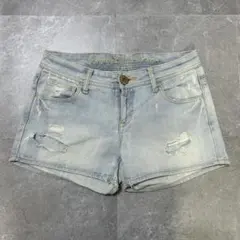Begum Cute Denim ダメージ加工 デニムショートパンツのサムネイル