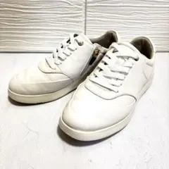 【美品】リーガルウォーカー　レザースニーカー　ホワイト　サイドジップ 23cm