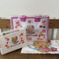 サンリオ 当たりくじ ハローキティ 日焼けキティ クリアトート他3点セット
