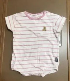 POLO baby ストライプロンパース 80