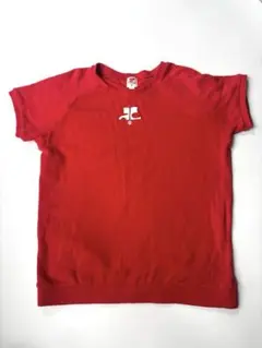 Courrèges クレージュ ロゴ Tシャツ 赤 38 Y2K 半袖 トップスのサムネイル