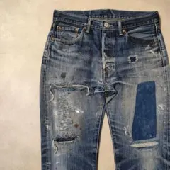 ビンテージ usa製 リーバイス501 ダメージジーンズ グランジデニム w34 リーバイス 501 w34 ビンテージ グランジデニム ダメージジーンズ