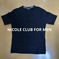 NICOLE CLUB FOR MEN Vネック半袖Tシャツ