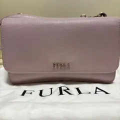 FURLA フルラ　お財布ショルダー　ピンク　リーヴァ