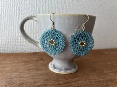 タティングレース＊ピアス　ブルー