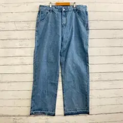 SHEIN ブルー ワイド デニム XXL レディース 春夏 フルレングス