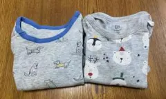 【baby GAP】 長袖 ロンパース ボディースーツ　２枚セット