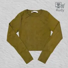 ZARA クロップドニット S Y2K ギャル ヘソ出し ショート丈