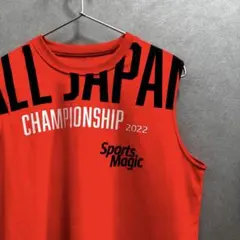 デサント インターハイ バレーボール ノースリーブ Tシャツ オレンジ L