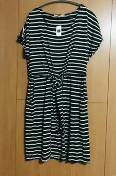 GAP チュニック ワンピース　黒　ボーダー