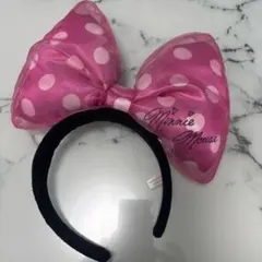 ミニー　水玉　カチューシャ　ディズニー
