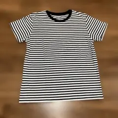 無印良品　天竺編み　ボーダーカットソー