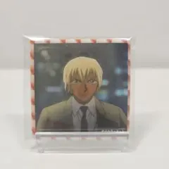 名探偵コナン　安室透　降谷零　バーボン　缶バッジ　スクエアTDメモリアル缶バッジ