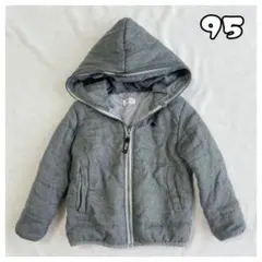 男の子 POLO baby グレー フード付き 中綿コート ダウン 95