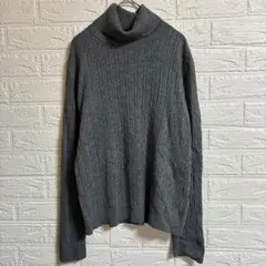 輸入古着♡TALBOTS【M】グレー タートルネック セーター