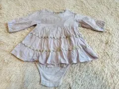 プティマイン　ティアードスカート　ロンパース 80