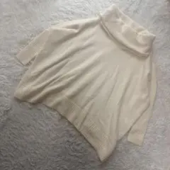 UNTITLED アンタイトル【M】タートルネックニット オフホワイト 日本製