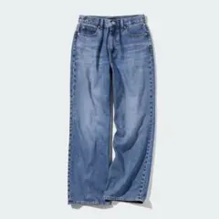✴︎裾上げ済み！UNIQLO ユニクロ ワイドストレートジーンズ 23 ブルー