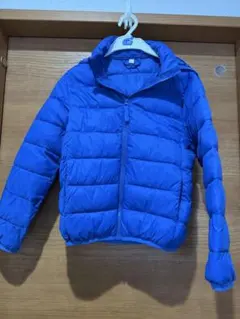 キッズ ダウンコート 青 130