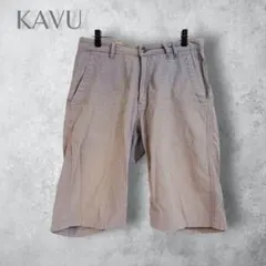 【KAVU】　ハーフパンツ　ストライプ柄　30 グレー系　メンズ　コットン100のサムネイル
