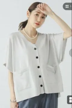 GLOBAL WORK スッキレイさらさらカーディガン半袖新品タグ付き