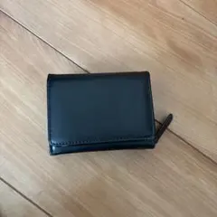 三つ折り財布 ブラック コンパクト