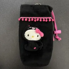 ハローキティ 水筒カバー 黒 ピンク