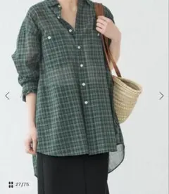 Spick and Span コットンボイルチェックシャツのサムネイル