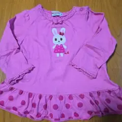 ミキハウス うさこちゃん ピンク 長袖Tシャツ